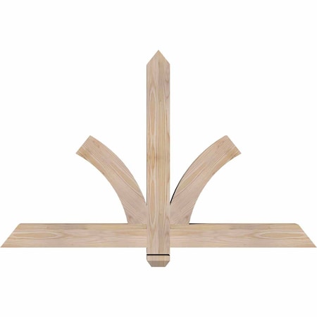 Ekena Millwork Redmond Smooth Timber Gable Bracket, Douglas Fir, 48"W x 30"H x 3 1/2"D x 3 1/2"F, 15/12 Pitch GBW048X30X0404RED00SDF